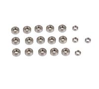 DANAIXZ Kit cuscinetti sigillati da 19 pezzi Cuscinetti ruota per auto RC in acciaio inossidabile ad alte prestazioni per modelli 1/10 2WD Slash Rustler Cuscinetti a sfera in met