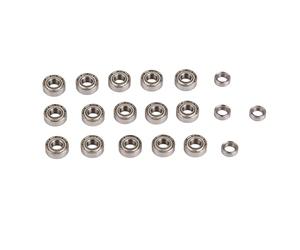 DANAIXZ Kit cuscinetti sigillati da 19 pezzi Cuscinetti ruota per auto RC in acciaio inossidabile ad alte prestazioni per modelli 1/10 2WD Slash Rustler Cuscinetti a sfera in met