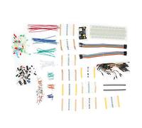 DANAIXZ Kit di componenti elettronici fai-da-te premium con breadboard Oltre 300 pezzi Resistori Condensatori LED Transistor per progetti educativi STEM
