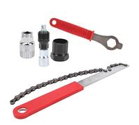 DANAIXZ Kit di riparazione per biciclette Kit di manutenzione della bici professionale Set di bici in acciaio carbone Cancellatura per cassette Bottom Flywheel Remover Rimuovi stru