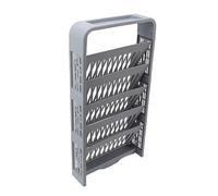 DANAIXZ Libreria di plastica a 5 livelli regolabili libri di deposito organizzatore scaffale libreria per salvare la sala per lo studio degli uffici per la casa universale design del (Grigio)