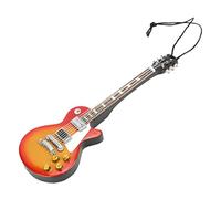 DANAIXZ Mini modello di chitarra strumento musicale realizzato a mano in tiglio, squisita replica di piccola chitarra per decorazione vetrina, regalo, decorazioni per la casa, aman
