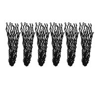 DANAIXZ Rete da Tasca per Tavolo da Biliardo Set da 6 Pezzi Borse in Rete di Nylon Premium Tasche di Ricambio durevoli per tavoli da Biliardo Club da Biliardo Nero Bianco 35 cm (Nera)