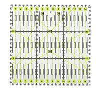 DANAIXZ Righello per quilter in acrilico Linee della griglia bicolore Segno chiaro Righello quadrato per quilting per cucito Strumento di misurazione essenziale per quilting, cucit