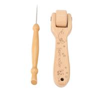 DANAIXZ Rullo da cucito professionale Strumento per trapuntatura con rullo per cucitura Set ergonomico per pressatura in legno di faggio per trapunte e Include cono per pressare i