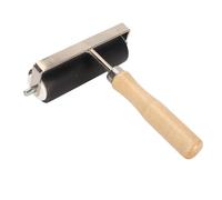DANAIXZ Rullo professionale in gomma Brayer Strumento per stampa artistica largo 3,9 pollici con comoda maniglia in legno e telaio in acciaio inossidabile per stampe artistiche e i