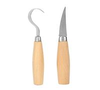 DANAIXZ Set di coltelli da intaglio in legno premium 2 pezzi Strumenti per incisione in acciaio inossidabile Kit professionale per la lavorazione del legno trattato termicamente co