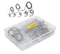 DANAIXZ Set di Guide per Canna da Pesca da 75 Pezzi Kit di Riparazione Punta per Acqua Dolce per Acqua salata Guide per Occhi per Asta ad Alte Prestazioni per Pescatori Professioni