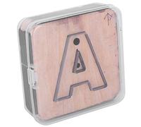 DANAIXZ Set di strumenti professionali per punzonatura della pelle Lettera maiuscola Stampi per stampi Perforatore in metallo di ferro per cinture artigianali in pelle fai da te Po (UNA)