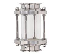 DANAIXZ Spia in linea in acciaio inossidabile Spia a flusso diretto con estremità a morsetto per olio Aria Acqua Industria alimentare Industria Durevole Acciaio inossidabile 304 PN (57 mm/2,24