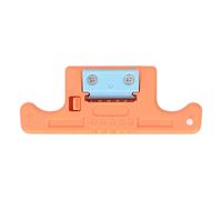 DANAIXZ Strumento spelafili professionale a 5 fili per fibra ottica con design a copertura aperta per cavi in fibra da 1,9-3,0 mm Resistente involucro in PVC e lama industriale i (Arancia)