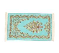 DANAIXZ Tappeto da Preghiera Vaso Ricamato Morbido Poliestere Doppio Strato Tappeto da Pellegrinaggio per la Casa Moschea Resistente Antiscivolo Comodo Tappetino da Meditazione 110x70 cm (blu)