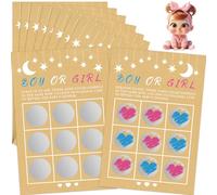 Danbghyuo 20 Gratta E Vinci - Gratta e Vinci Gender Reveal Annuncio Gravidanza, Maschio o Femmina da grattare rivela sesso del bambino, Attività divertente e originale (Ragazza)