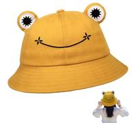 Danbghyuo Cappelli Pescatore Rana Carino, Cappello da Pescatore a Forma di Rana, per attività all'aperto, Cappello Estivo, Copricapo per Campeggio, Escursionismo, per Uomini e Donne