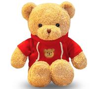 Danbghyuo Orsacchiotto Peluche,Orsacchiotto in morbida pelliccia Teddy peluche con maglione rosso carino piccolo peluche cartone animato giocattolo per donne ragazze San Valentino regali di compleanno
