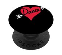 Dance Is My Valentine Cuore Freccia Danza Regalo San PopSockets PopGrip Adesivo