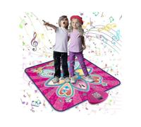 Dance Mat Toys for Kids, 7 Game Modes Princess Electronic Dance Pad with Led Lights, Music Dance Game Toy Christmas Birthday Gifts for Girls Age 3 4 5