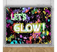 Dance Party Backdrop Retro 80s 90s Theme Stage Dance Ball Music Birthday Party Decoration DJ Photography Background 5 x 3 ft for Baby Shower Picture Photo Shoot Polyester Fabric(N1652,10x8ft)