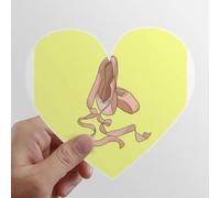 Dance Pointe Shoes Performing Garment Heart Vinyl Sticker Luggage Graffiti Decal