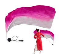 Dance Silk Veil | Bandiere POI colorate con palla POI morbida | Sciarpa di pancia in chiffon leggero, Streamer di arti del flusso per il culto, lo yoga e la pratica delle prestazioni