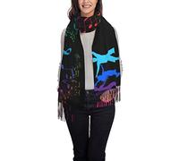 Dance With Music Donna Scialle Spesse Scarf Con Frange Sciarpe Per Regalo Autunno Sera