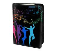 Dance With Music Print 5.5 "passaporto elegante portafoglio documenti da viaggio archiviazione sicura per i viaggiatori caso