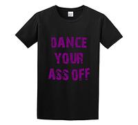 Dance Your Ass off Purple Logo Unisex 100% Cotton Short-Sleeve T-Shirts Black XXXL