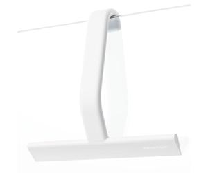 dancemoon JustHang Tergivetro Doccia per Porta in Vetro, Silicone Monoblocco con Gancio Integrato, 25 cm, Bianco