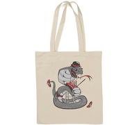 Dancer Cobra The Snake - Borsa tote in cotone naturale, colore: Bianco
