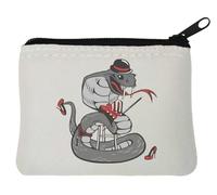 Dancer Cobra The Snake - Portamonete in neoprene, 10 x 11 cm, colore: Bianco, bianco, Taglia unica