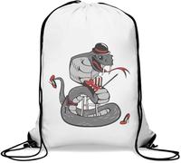 Dancer Cobra The Snake - Sacca da palestra casual, con coulisse, colore: bianco