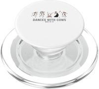 Dances with mucche Funny Farm Animal Party Design PopSockets PopGrip per MagSafe