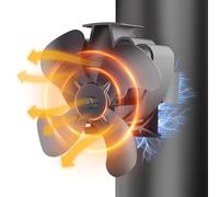 Dancial Ventola per Stufa a Legna Magnetico, ventilatore stufa da Tubo per la protezione ambientale, ventola camino, Senza corrente Silenziosa ed Efficiente Distribuzione del Calore/Stufa/Tronchi