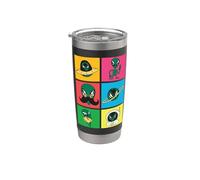 Dancing Aliens Dance Challenge Divertente Trucco Treat Halloween Bicchiere termico in acciaio inox doppia parete