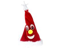 Dancing Babbo Natale Hat | Elementi festivi Ornamento animato elettrico | Ornamento divertente di novità swing | Giocattolo in movimento musicale morbido festivo per intrattenimento per gli ospiti, ad