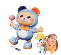 Dancing Bear Toy, Crawling Walking Music, Interactive Early Education, Learning Development Sound Toys for Toddler, Home, Nursery, Daycare, Playroom, Travel Entertainment, 7.2x7.2x3.54 Inches