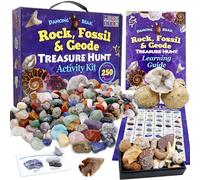 Dancing Bear's Rocks and Minerals Rock & Minerale Kit di Raccolta con 2 Facile Pausa Geodes Activity Kit