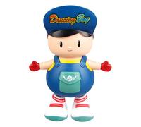 Dancing Big Head Boy, Electric Swing Toy, Interactive Music Light, Educational Early Learning Tool, Adorable Cartoon Design For Kids Toddler Entertainment Present Playtime