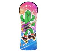 Dancing Cactus Rainbow Golf Cover in pelle PU con etichette intercambiabili No. Progettato per adattarsi a tutti i legni e conducenti