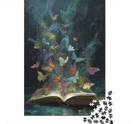 Dancing Farfalle Jigsaw Libro degli Incantesimi Puzzle in Legno 1000Pcs Collection Divertimento Per Adulti Rilassamento E Intelligence Per Amore E Amico 1000pcs (75x50cm)