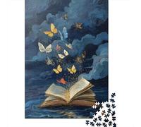 Dancing Farfalle Jigsaw Libro degli Incantesimi Puzzle in Legno 1000Pcs Collection Divertimento Per Adulti Rilassamento E Intelligence Puzzle 1000pcs (75x50cm)