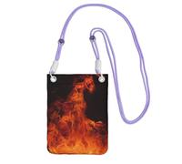 Dancing Fire Borsa a tracolla per telefono per donne e uomini impermeabile mini borsa per cellulare portafoglio piccole borse a tracolla con cinturino regolabile da viaggio sacchetto per cellulare da