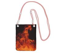 Dancing Fire Borsa a tracolla per telefono per donne e uomini impermeabile mini borsa per cellulare portafoglio piccole borse a tracolla con cinturino regolabile da viaggio sacchetto per cellulare da