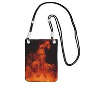 Dancing Fire Borsa a tracolla per telefono per donne e uomini impermeabile mini borsa per cellulare portafoglio piccole borse a tracolla con cinturino regolabile da viaggio sacchetto per cellulare da