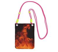 Dancing Fire Borsa a tracolla per telefono per donne e uomini impermeabile mini borsa per cellulare portafoglio piccole borse a tracolla con cinturino regolabile da viaggio sacchetto per cellulare da
