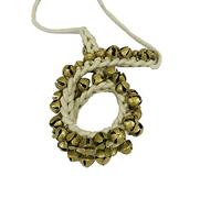 Dancing Ghungroo Campane caviglia con bianco morbido String coppia (50 + 50) 14 No ghunghroo per indiani Kathak Bharatnatyam ballerini