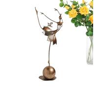 Dancing Girl Decorazione da giardino Dancing Girl Statue da giardino in metallo Ornamento in piedi Ballerina Giardino Scultura di arte moderna Ballet Girl Figurine Decorazione in metallo impermeabile