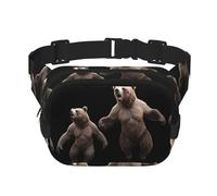 Dancing Grizzly Bear Pattern trendy trendy marsupio unisex viaggio sport messenger bag