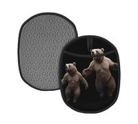 Dancing Grizzly Bear - Set di 2 tappetini in silicone per tavolo da cucina/picnic all'aperto/pentola calda essenziale (1-2 pezzi opzionali)