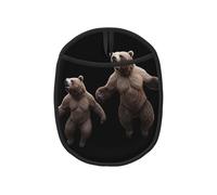 Dancing Grizzly Bear - Tappetino anti-scottatura, pieghevole, adatto per pentole calde, teglie da forno, ciotole da zuppa, 1 pezzo